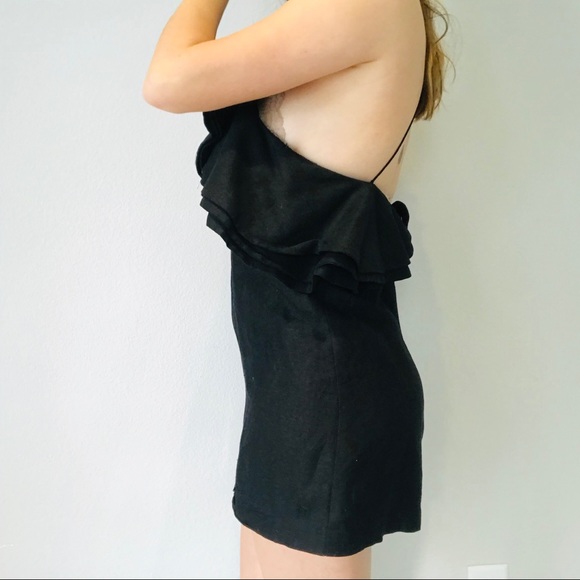 CLEARANCE Alice in Wonderland linen ruffle dress - Picture 4 of 5